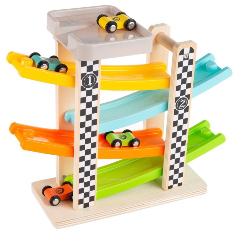 Trademark / Hey Play! Toy Race Track and Racecar Set - Wooden Racer